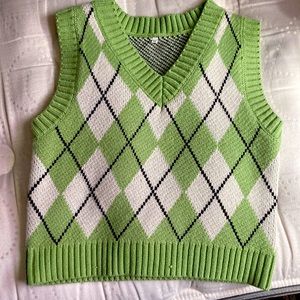 Soft green sweater vest, light academia/cottage core. Never worn brand new.